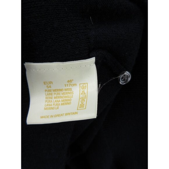 VINTAGE Alan Paine Sweater XL Merino Wool Polo Pullover 90s UK 46 * - Picture 10 of 11